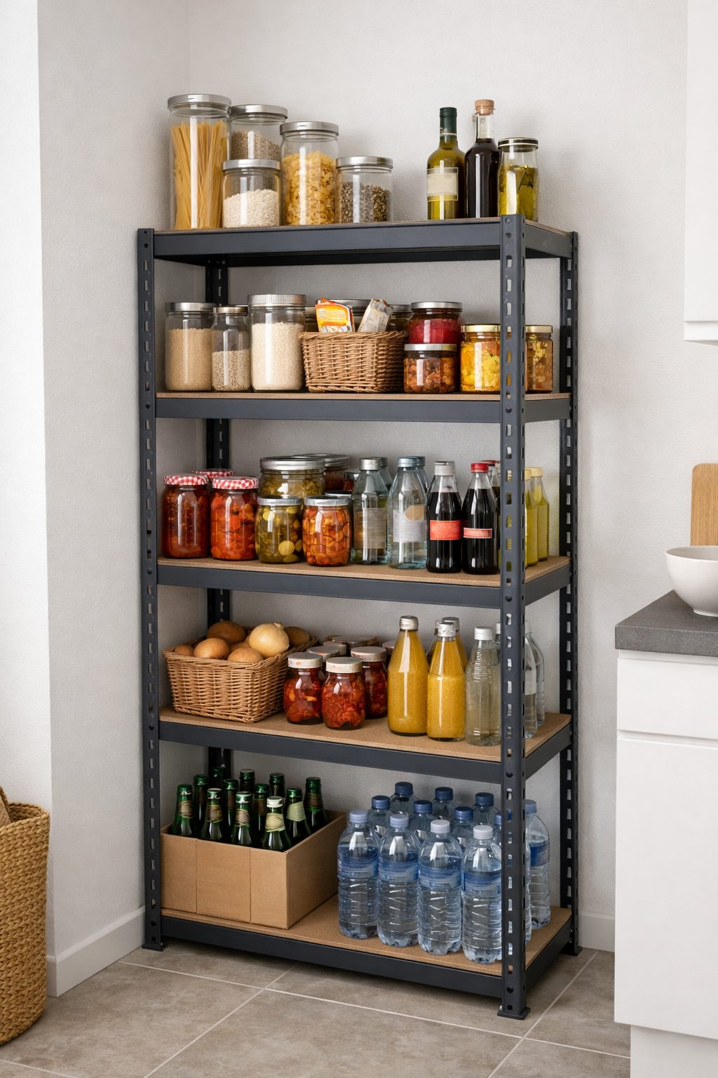 Regál do spíže antracit